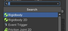 Add Rigidbody Component
